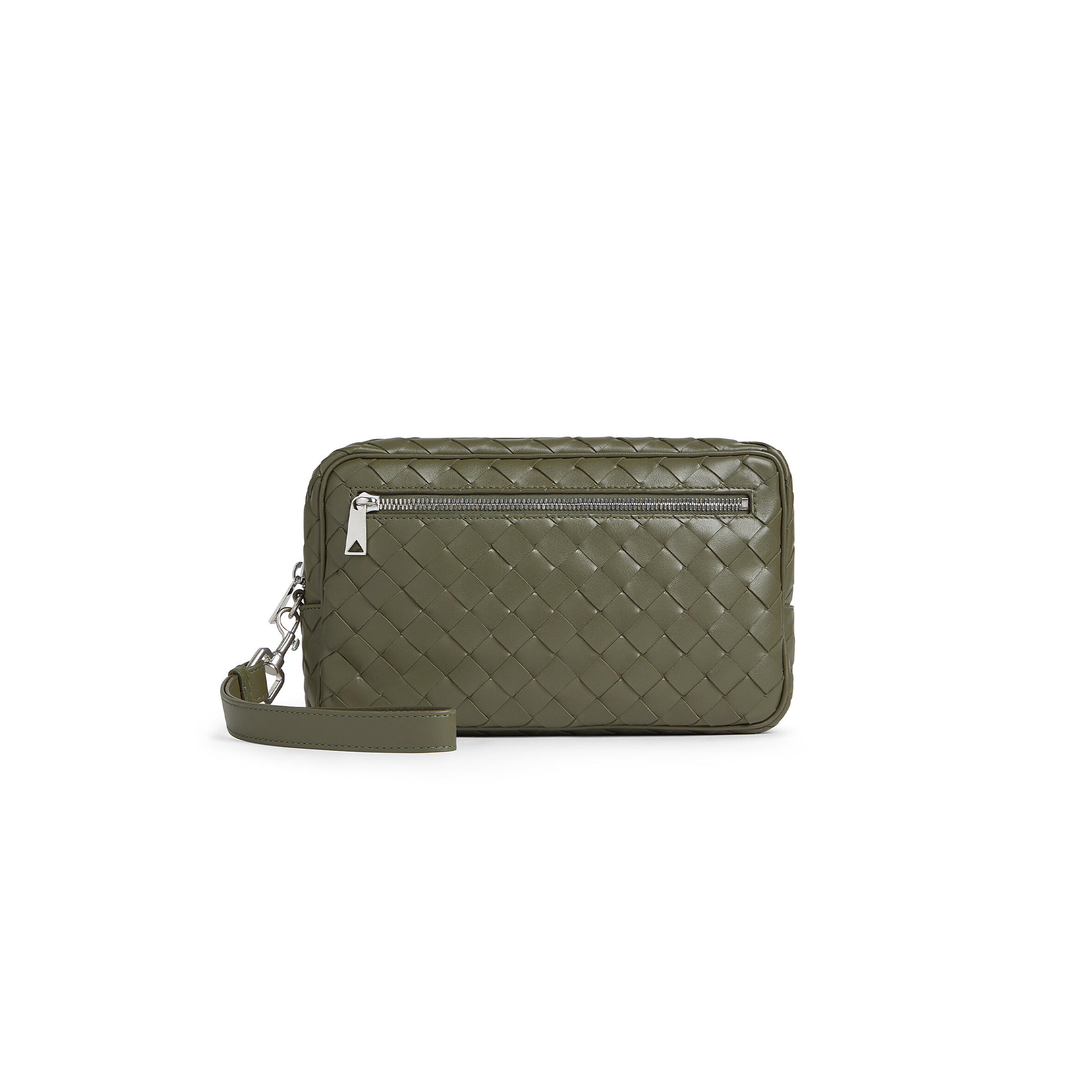 BOTTEGA VENETA INTRECCIATO POUCH WITH WRISTLET 777390V2HL13248 (25*15*6.5cm)